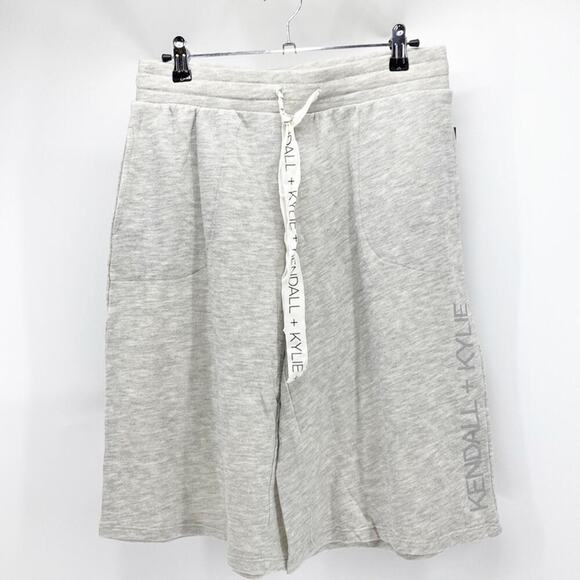 Kendall + Kyle jogger shorts high waisted long bermuda gray shorts athleisure